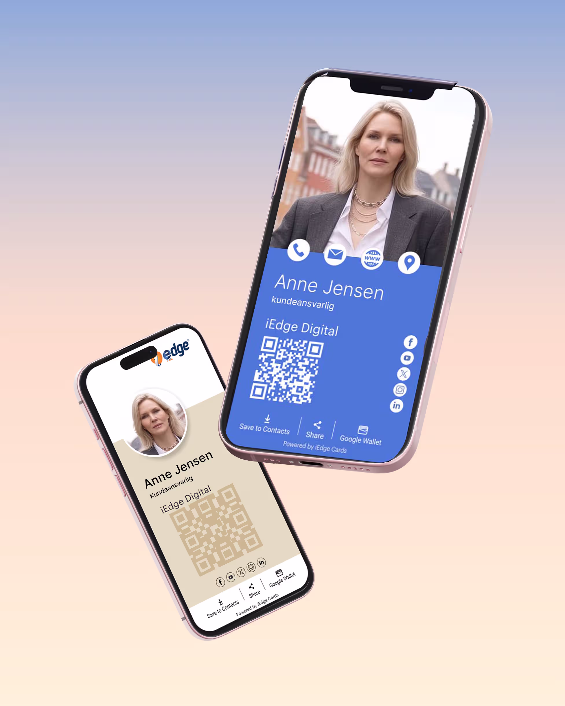 Digitale iEdge-visitkort