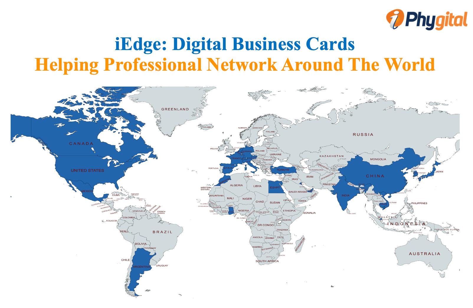 Worldwide iEdge Digital Business Cards Users  