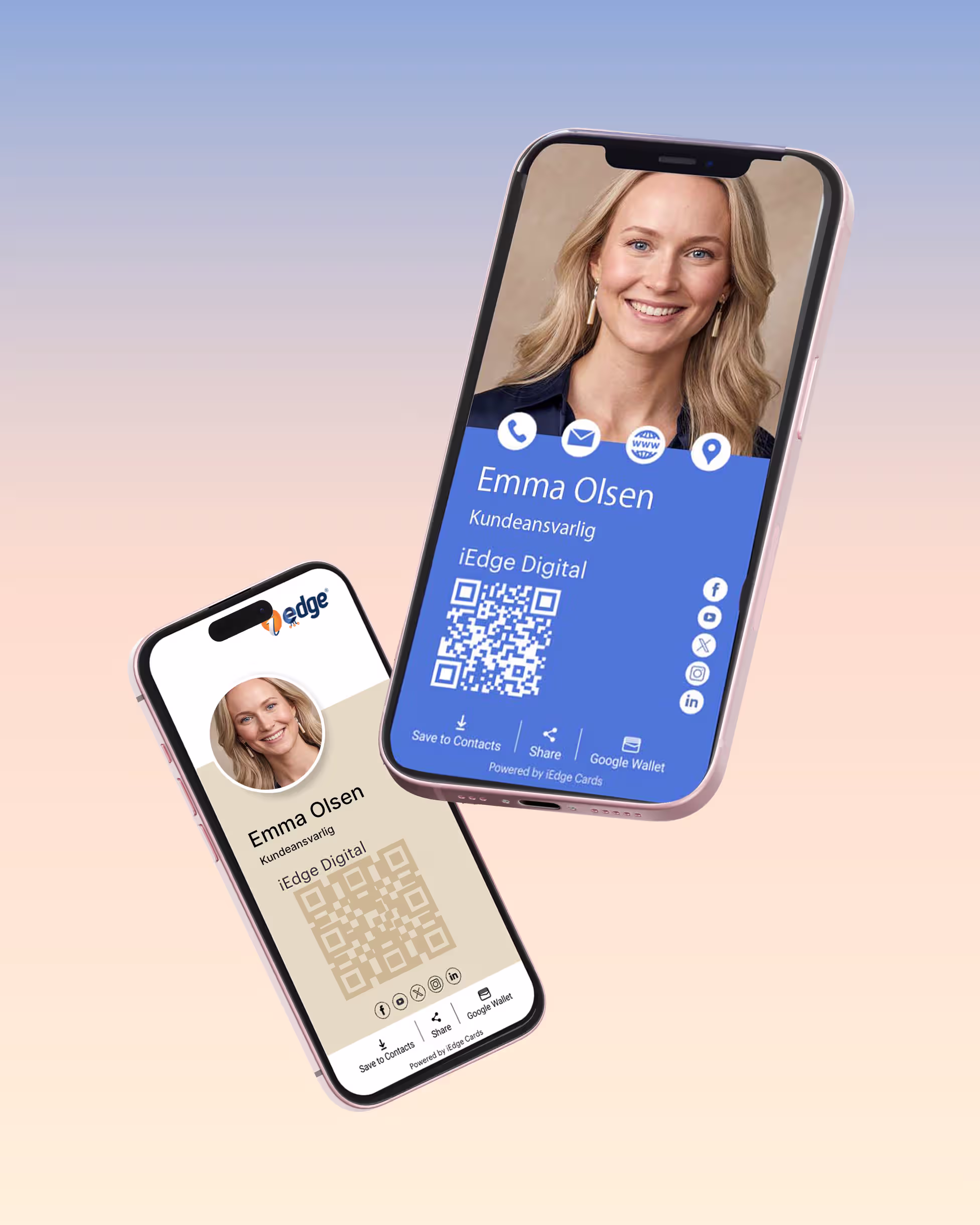 Digitale iEdge-visittkort